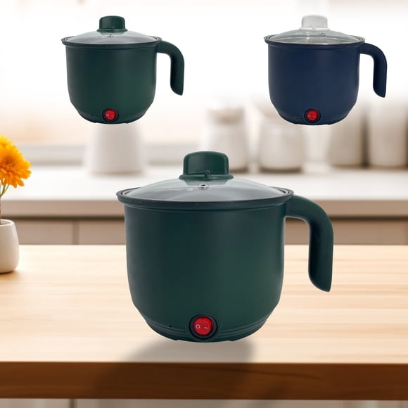 Mini Rice Cooker for Dorm Room - Stainless Steel Non-Stick Pot with See-Through Lid for Ramen, Hot Pot & Quick Meals