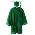 thumbnail image 1 of YUNAFFT Kids Graduation Gown Set Shiny Polyester Academic Dress with Cap 3-10Y, 1 of 2