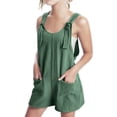 thumbnail image 1 of LYHaoo Girls Graphic Romper Summer Solid Color Short Jumpsuit For Girls,Sizes 9-10 Years(Green), 1 of 4