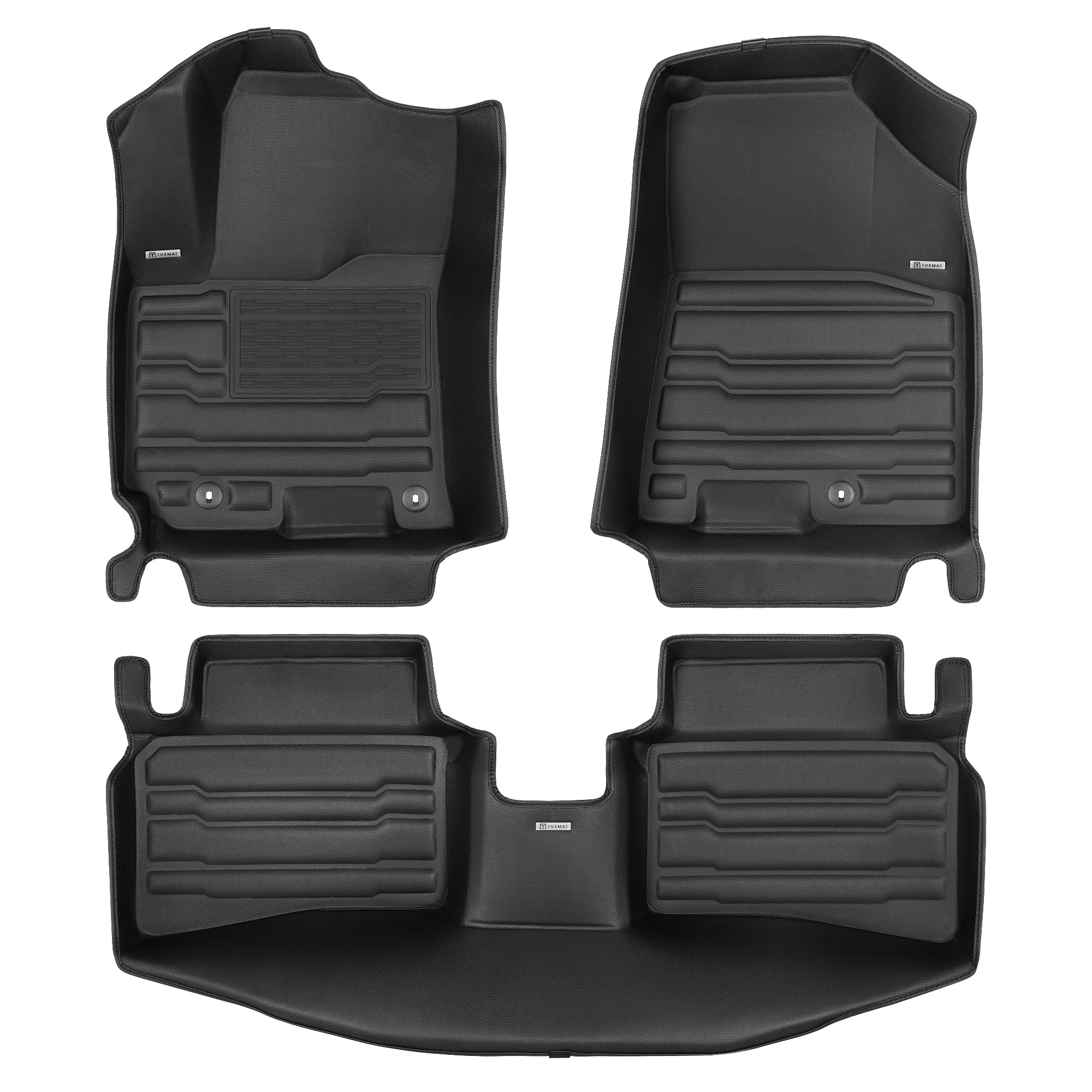 TuxMat - For Hyundai Venue 2020-2027 Models - Custom Car Mats - Maximum Coverage, All Weather, Laser Measured - This Full Set Includes 1st and 2nd Rows