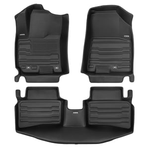 TuxMat - For Hyundai Venue 2020-2027 Models - Custom Car Mats - Maximum Coverage, All Weather, Laser Measured - This Full Set Includes 1st and 2nd Rows