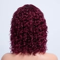 thumbnail image 3 of Heliisoer Women's Wine Red Short Curly Hair With Bangs And Small Curly Hair, 3 of 5