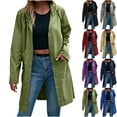 thumbnail image 1 of Sentmoon Winter Jacket for Women Plus Size Hooded Neck Long Sleeve Womens Ski Coat Zipper Solid Color Windproof Waterproof Women's Fall Clothes with Pockets Fall and Winter for Running and Hiking, 1 of 8