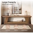 thumbnail image 3 of Fnova 63 Inch Modern Wooden Entryway Bench, Narrow Storage Bench with Open Shelf for Living Room Bedroom Hallway Entryway, 3 of 5