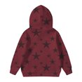thumbnail image 3 of FAOWME Sweat à Capuche Imprimé à Manches Longues pour Filles Chandail Rouge Brique 4-5 Ans, 3 of 4