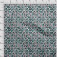 thumbnail image 4 of oneOone Cotton Cambric Turquoise Green Fabric Abstract Geometric With Texture Craft Projects Decor Fabric Printed By The Yard 56 Inch Wide, 4 of 4