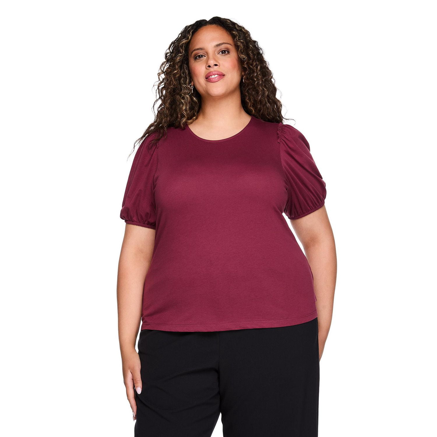 Haut à manches bouffantes Lane Bryant Plus pour femmes