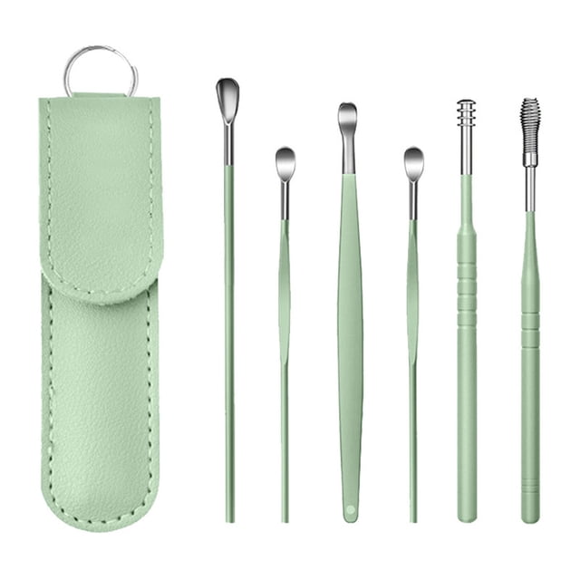 Xihbxyly Summer Savings Stainless Steel Ear Digging Spoon Set Ear Digging Tool Ear Digging Spoon Ear Digging Tool Six Piece Set Clearance Items