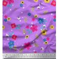 thumbnail image 1 of Soimoi Japan Crepe Satin Fabric Artistic Flower Decor Fabric Printed Yard 42 Inch Wide, 1 of 3