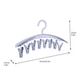 thumbnail image 2 of Yhmxh Hook,Hangers,Wall Hooks,Coat Rack,Hooks For Hanging Hanger With Clip 8 Clip Student Dormitory Windproof Plastic Thickened Underwear Drying Clip Hanger Home Hanger Hanger With Rack, 2 of 3