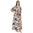 thumbnail image 1 of Inkmeso Robe à Manches Kimono Courtes Imprimée à Col en V pour Femmes, Robe Maxi Longue Décontractée d'Été, 1 of 7