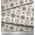 thumbnail image 3 of Soimoi Poly Georgette Tissu Flocons de Neige Imprimé Floral 1 Yard 52 Inch Wide, 3 of 5