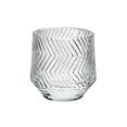 thumbnail image 1 of Round Glass Candle Holder (Chevron) - Set of 4, 1 of 1