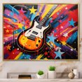 thumbnail image 1 of Designart Pop Art framed wall art decor, Pop Art framed wall Art, Music in Pop Art Style , Multi-Color Glam Gold framed wall art, 20x12 inches Gold Frame, 1 of 5