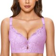 thumbnail image 2 of Kcodviy Womens Underwire Bra Lace Backless Bra Floral Bra Unlined Plus Size Full Coverage Brawomens Underwire Bra Lace Packs of Bras Floral Bra Unlined Plus Size Full Coverage Bra, 2 of 8