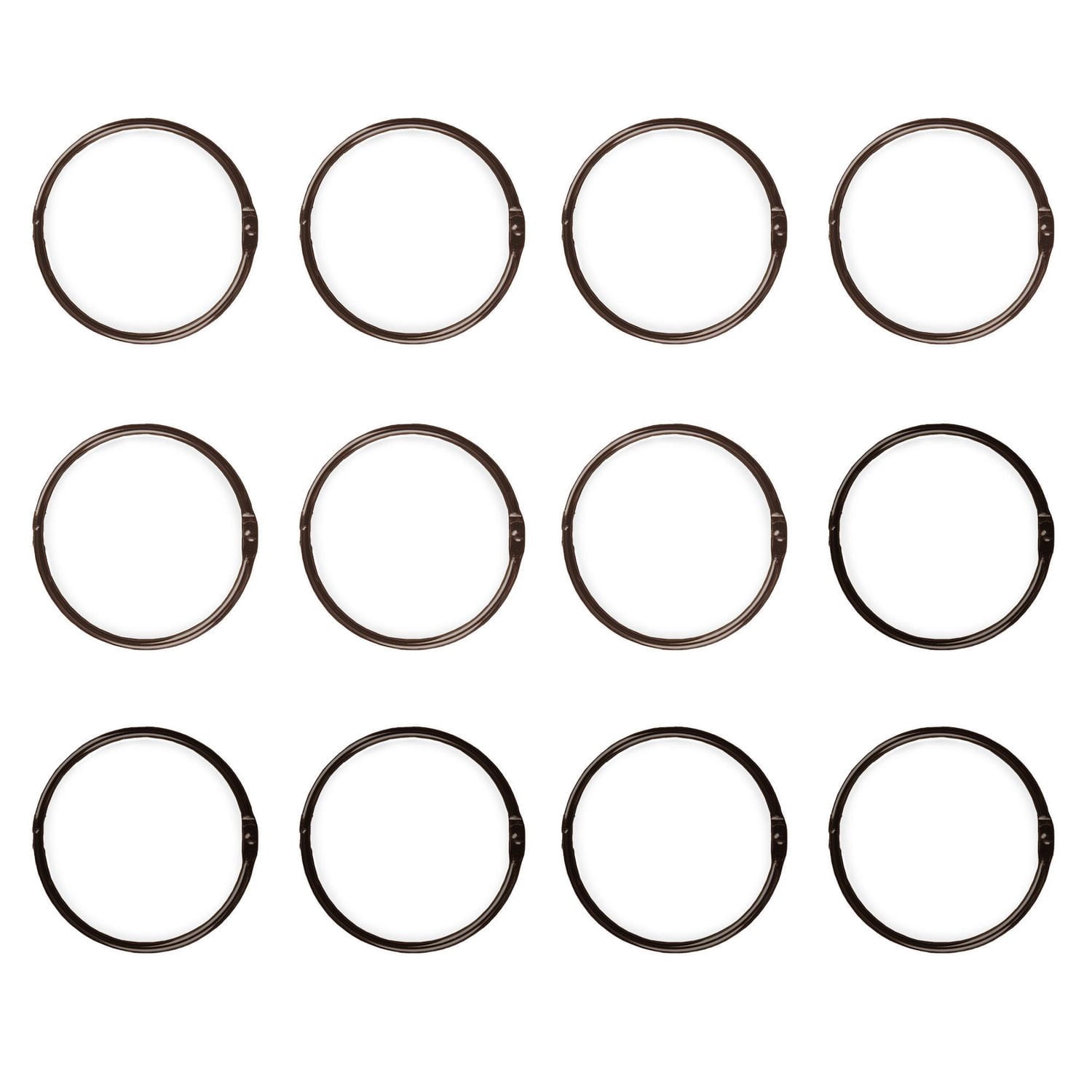 Mainstays O-Shape Shower Rings, Oil-Rubbed Bronze, Set of 12