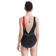 thumbnail image 2 of RUNQHUI Ladies Rhinestones Rhythmic Gymnastics Leotard Sleeveless Ballet Bodysuit Figure Skating Red XXL, 2 of 7