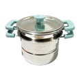 thumbnail image 1 of veasfak Frying Pan Soup Pot Stainless Steel with Kitchen Cookware, Multifunctional Egg Blue soup pot, 1 of 9