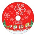 thumbnail image 2 of Tree Skirt - Red Tree Skirt, Christmas Tree Skirt Decorations Santa Claus Snowflake Christmas Tree Skirt Exquisite Tree Bottom Decoration Tree Skirt 23.6INCH, 2 of 5