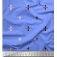 thumbnail image 1 of Soimoi Blue Rayon Fabric Butidar Jamdani Printed Fabric 1 Yard 42 Inch Wide, 1 of 1