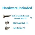 thumbnail image 5 of Mofangtech 1U Folding 19 Inches Cold Rolled Steel Wall Mountable Simple Vertical Rack and Networking Euipment Rack Including Hardware for Assembly(1U100, 5 of 5