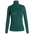 thumbnail image 1 of T-shirt Col Roulé Manches Longues Ajusté Extensible Basique Noir TG, 1 of 6