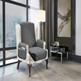 thumbnail image 1 of Housse de Protection Réversible pour Meubles de Chiens et Chats Chaise Marine/gris, 1 of 5