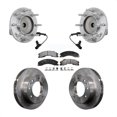 thumbnail image 1 of Transit Auto Front Hub Bearing Assembly Disc Brake Rotors and Semi-Metallic Pads Kit for Car 2011-2019 GMC Chevrolet Sierra 2500 HD Silverado 3500 RWD KBB-132222, 1 of 11