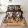 thumbnail image 2 of YST Galloping Horse Bedding Comforter Set Rustic Farmhouse King Size 7pcs, 3D Wildlife Print, 2 of 4