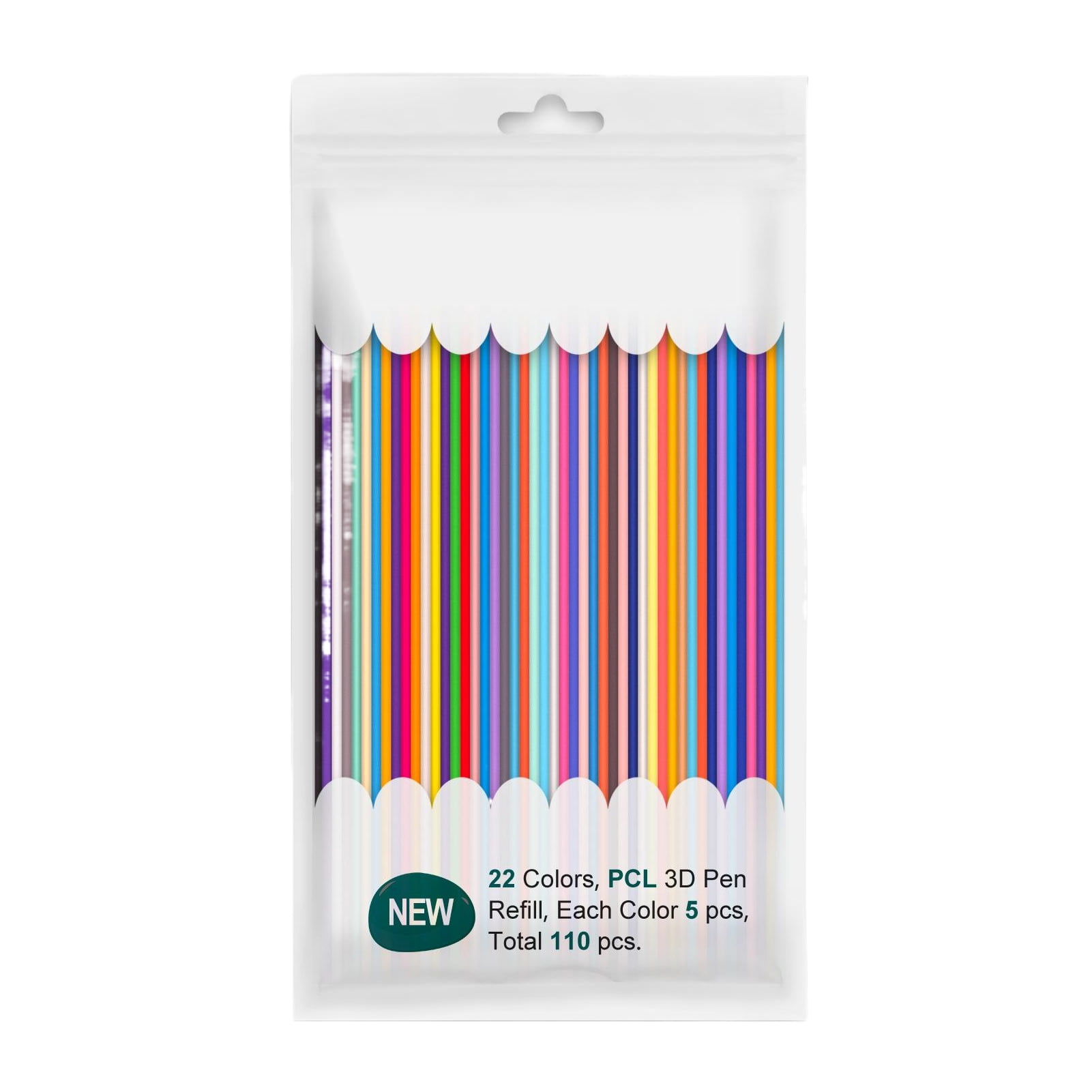 QualitChoice 110pack/lot 3D Pen Filament Refills PCL For Kids With 22 Colors 110 Pieces 3D 110PCS