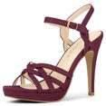 thumbnail image 1 of BLISSFUL STEP Sandales à Talons Aiguilles à Brides, Plateforme, Slingback pour Femmes, 1 of 7