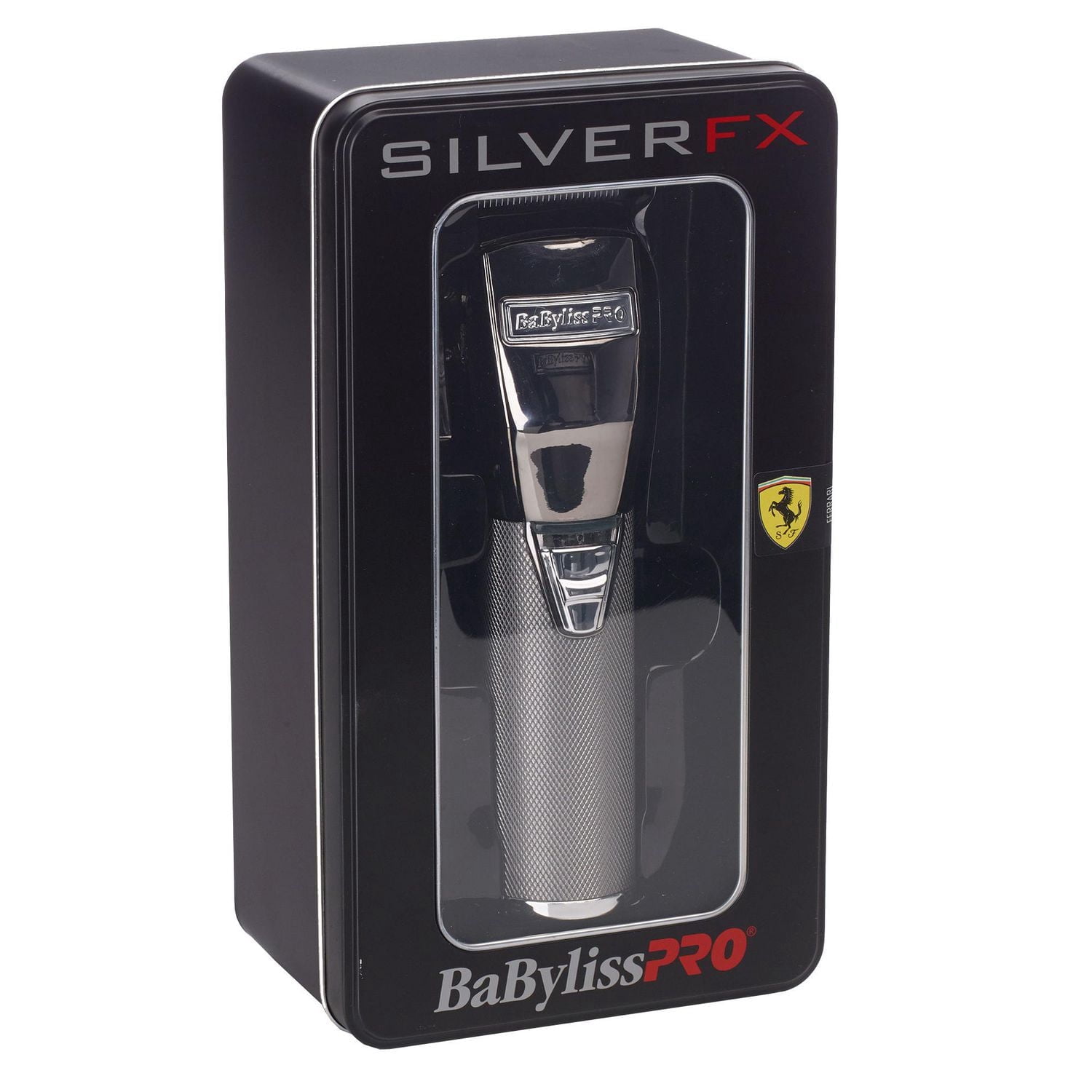 BaBylissPRO® SILVERFX Tondeuse Métallique Professionnelle avec Moteur Brushless et 8 Sabots
