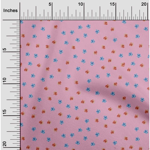 oneOone Polyester Lycra Fabric Artistic Floral Flower Printed Fabric 1 Yard 56 Inch Wide