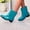 Blue, variant on GreatBaby Women's Mid-Calf Waterproof Rain Boots Glossy PVC Wellies with Non-Slip Sole Low Heel Casual Water Shoes for Spring Summer Work Outdoor Use