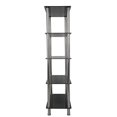 thumbnail image 2 of AVF S25-A Tall 5 Tier Shelving Unit in Black Glass & Chrome, 2 of 4