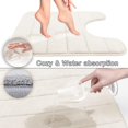 thumbnail image 3 of ORUYROP Memory Foam Toilet Bath Mat U-Shaped, Soft and Comfortable, Super Water Absorbent, Non-Slip, Thick, Machine Wash Bathroom Commode Contour Rug, 24 X 20 Inches (24 X 20 Inches, Cream), 3 of 7