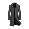 thumbnail image 1 of Innerwin Manteau Trench-Coat Homme à Col Cranté Manches Longues Décontracté Gris Foncé m, 1 of 2