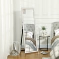 thumbnail image 1 of HOMCOM Full Length Mirror Standing Leaning Wall 64" x 21" White, 1 of 10
