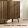 thumbnail image 4 of HOMCOM Sideboard, Fluted Buffet Cabinet with Adjustable Shelves, Dark Brown, 4 of 10