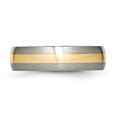 thumbnail image 3 of Titanium 14k Gold Inlay 6mm Ring Man Wedding Precious Metal   For Dad Mens  For Him, 3 of 11