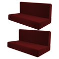 thumbnail image 3 of funtasica 4 Pieces Camper Cushion Covers Camper Cushion Slipcovers Soft RV Seat Covers Red, 3 of 9