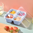thumbnail image 4 of yulier Snack Containers, 4 Compartment Snack Box Bento Snack Containers, Divided Food Storage Containers, Wheat Straw Meal Prep Lunch Box with Lid for Travel Work Picnic, Blue, 4 of 6