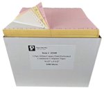 Trendar Paper - 3 part (White/Canary/Pink) Continuous Feed Perforated Computer Paper - Dot Matrix Paper - 9.5 x 5.5 Inches - 2400 Sheets (NOT 8.5 x 11)