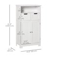 thumbnail image 3 of kleankin Armoire de Rangement, Armoire de Salle de Bain avec Tablette Ajustable, Blanc, 3 of 10