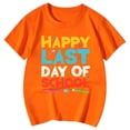 thumbnail image 4 of LUOGENLI T-Shirt pour Filles T-Shirt à Col Rond Imprimé pour Enfants T-Shirt à Manches Courtes pour Garçons et Filles Ensembles de Hauts Maxi Filles Tenues 2 Pcs Orange 8-9 Ans, 4 of 4