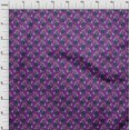 thumbnail image 3 of oneOone Viscose Chiffon Fabric Leaves & Floral Block Decor Fabric Printed BTY 42 Inch Wide, 3 of 4