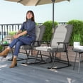 thumbnail image 2 of Outsunny Ensemble de 2 Chaises à Bascule Pliables de Patio, Gris Pâle, 2 of 10