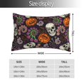 thumbnail image 2 of Cauagu Halloween With Skull Print Pillow Covers with Envelope Closure,1PC Pillow Cases Decorative Pillow Case for Bed & Couch, Pillows Not Included-14"x20", 2 of 6