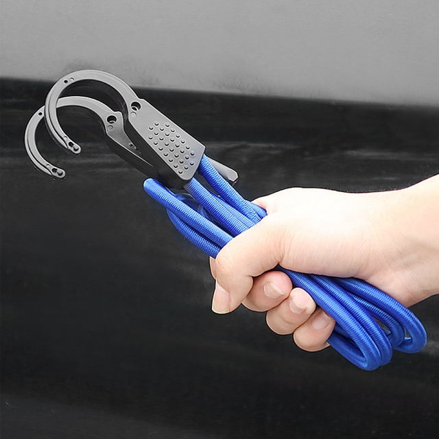 EGNMCR Car Luggage Compartment Fixed Rope With Hook Retractable Clothes Hanging Fixed Rope Indoor Drying Elastic Rope Binding Strap fixed rope