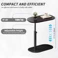 thumbnail image 2 of SUSUZI Height Adjustable C-Shaped End Table – Portable 16"x12" Sofa Side Table with Lower Storage Shelf, Metal Frame MDF Top, 2 of 8